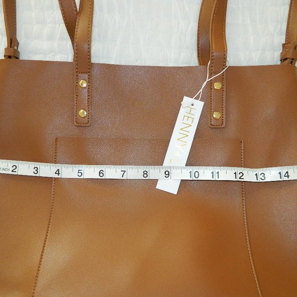 Henny + Lev Danielle VEGAN LEATHER 2-IN-1 Everyday Tote Bag w/Dust Cover NWT - Picture 13 of 16